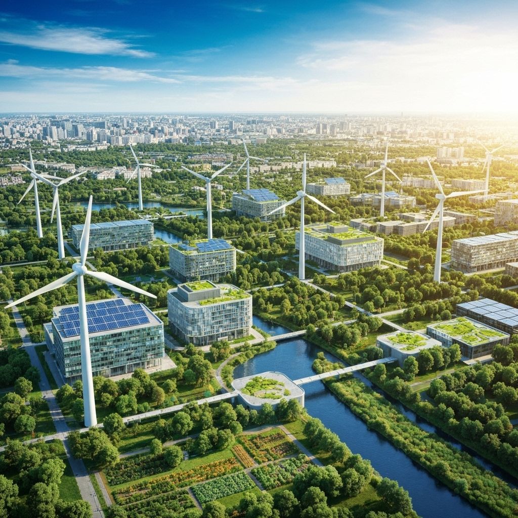 Futuristic renewable energy infrastructure